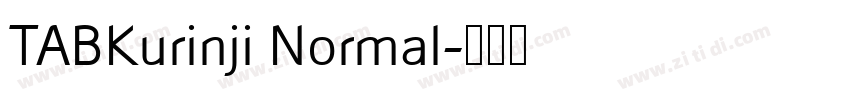 TABKurinji Normal字体转换
